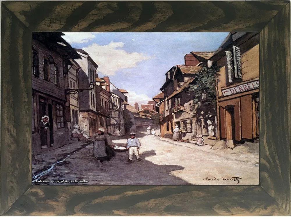 Quadro Decorativo A4 Street of the Bavolle Honfleur - Claude Monet Cosi Dimora