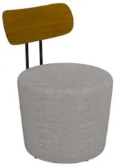 Kit 2 Poltronas Decorativas Redondas 53cm Le Moon Z32 Linho Cinza - Mp