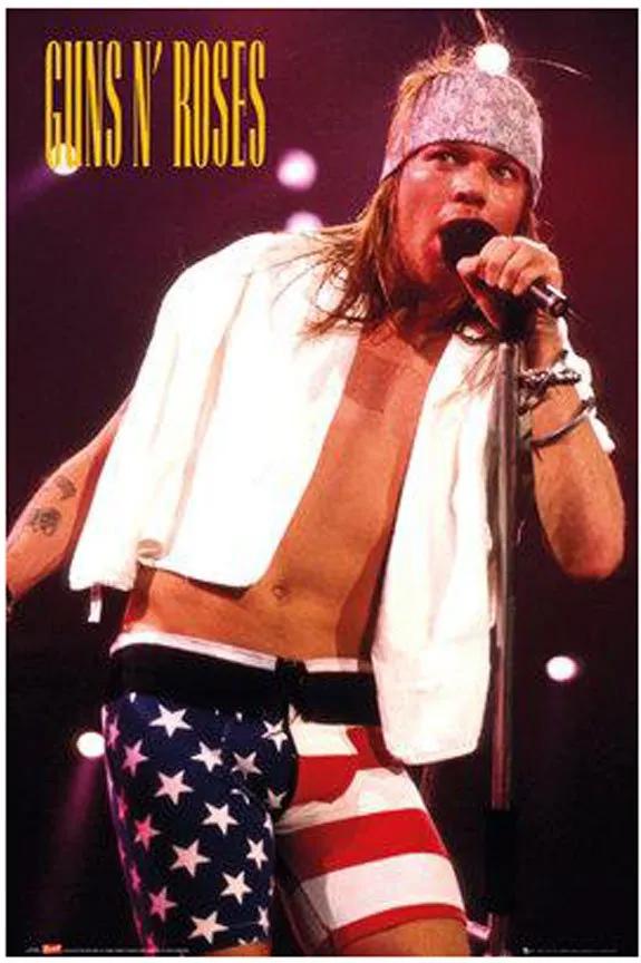 Gravura Poster Para Quadros Axl Rose Vocalista Da Banda Guns N Roses 60x90cm