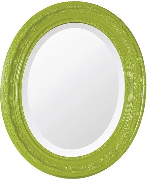 Espelho Oval Bisotê Verde Retrô Médio