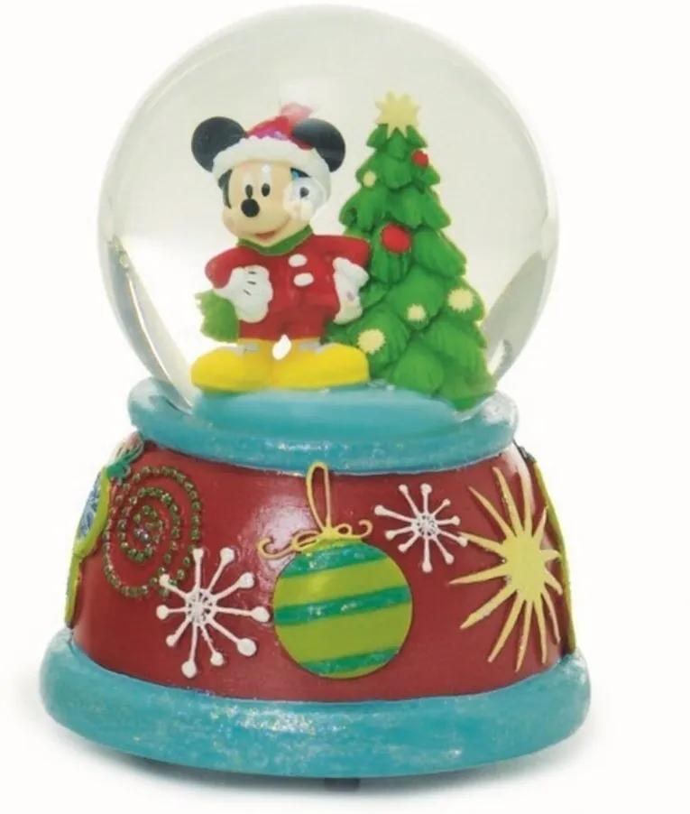 Globo De Neve Vidro Mickey DecoraçÁo Natal Colorido