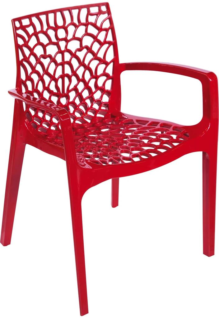 Cadeira Gruvyer Com Braço Vermelho OR Design