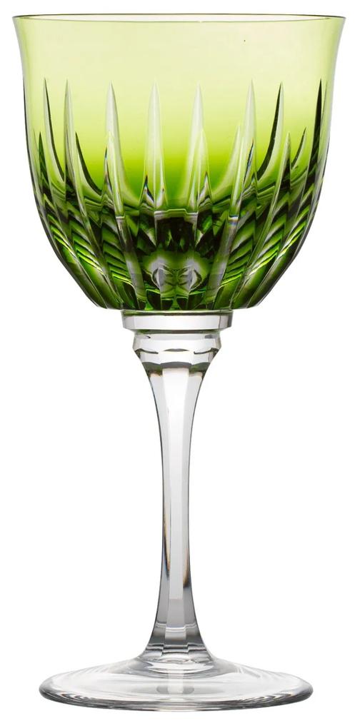 Taça de Cristal Lapidado p/ Água 25 - Verde Claro - 66  Verde Claro - 66