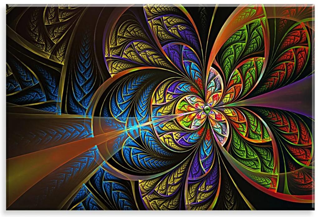 Tela Love Decor Decorativa em Canvas  Vitral Multicolorido 90x60cm Único