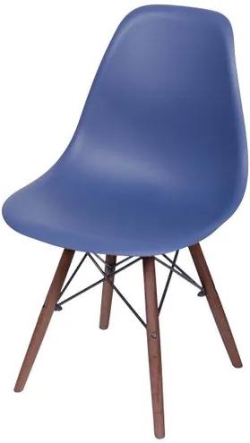 Cadeira Eames Polipropileno Azul Marinho Fosco Base Escura - 49336 Sun House