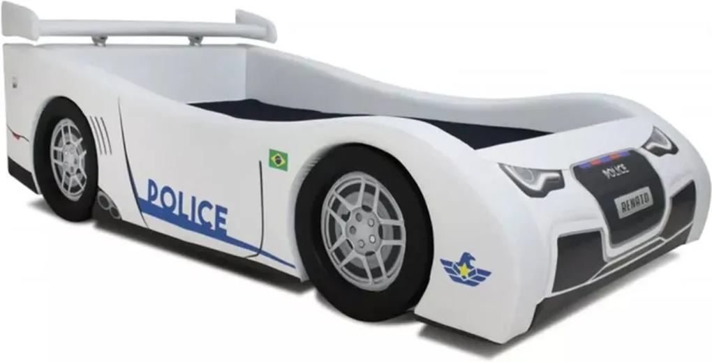 Cama Carro Infantil Police   Branco