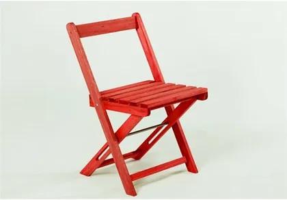 Cadeira Dobrável Boteco Stain Vermelho - Mão &amp; Formão