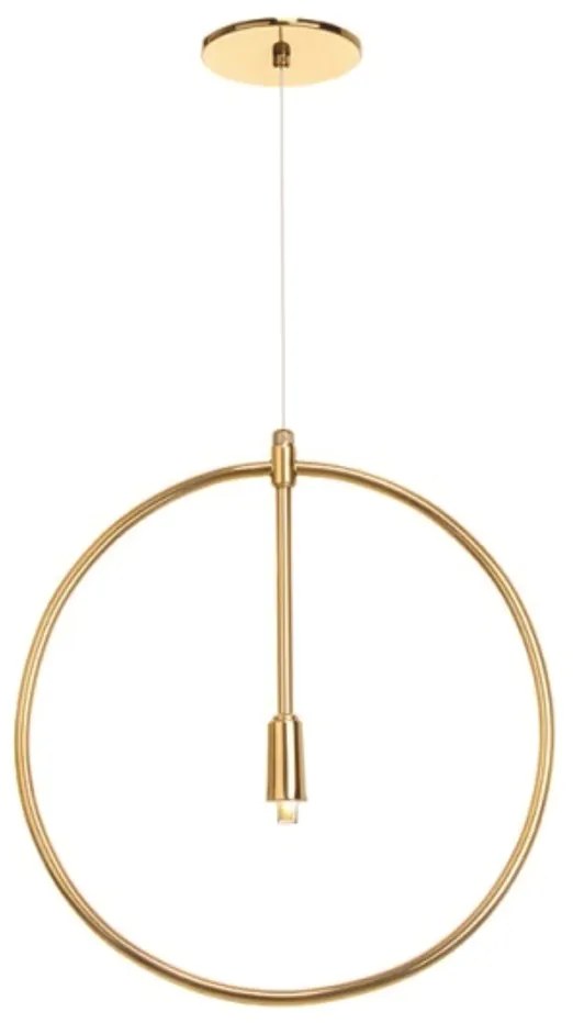 Pendente Ring Ø41,5X2Cm Circle Metal Aluminio 01Xg9 - Old Artisan Pd-5... (GRAFITE / DOURADO BRILHO)