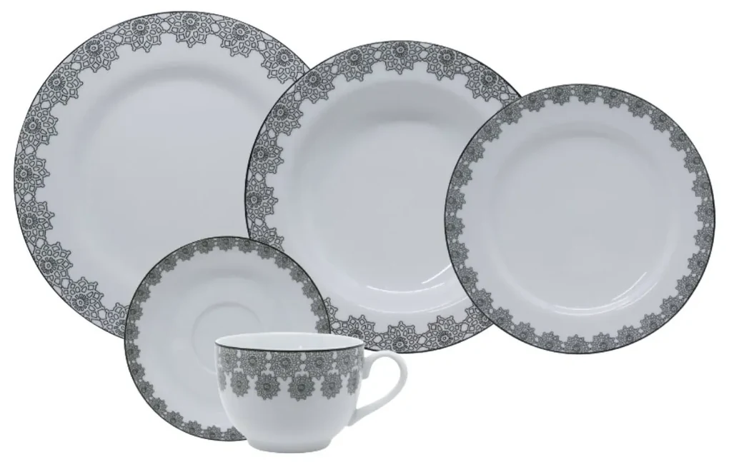 Aparelho de Jantar Porcelana Schmidt 41 Peças - Dec. Cebolinha