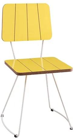 Cadeira Jessie C/Base em Aço Carbono - Amarelo
