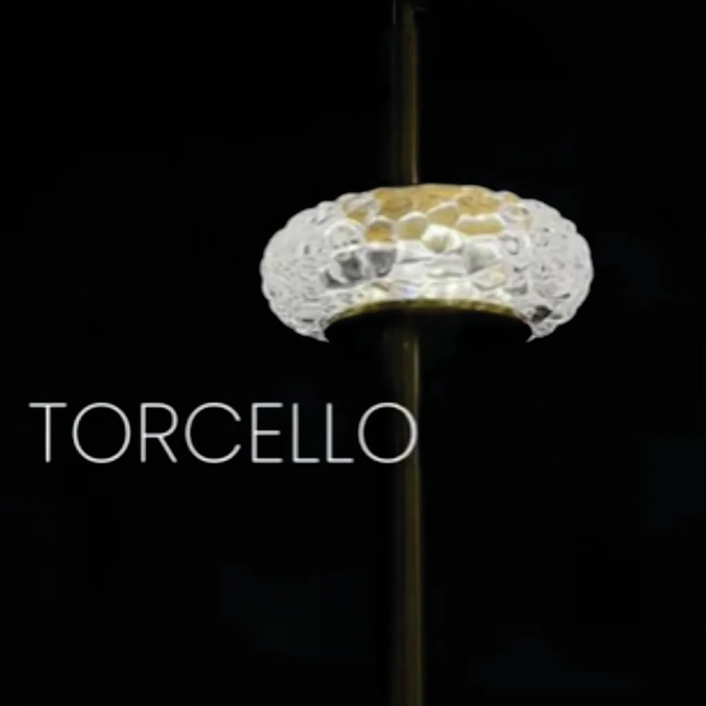 Pendente Torcello Vertical Ø15X60Cm Led 9W 3000K Bivolt Dourado Polído...