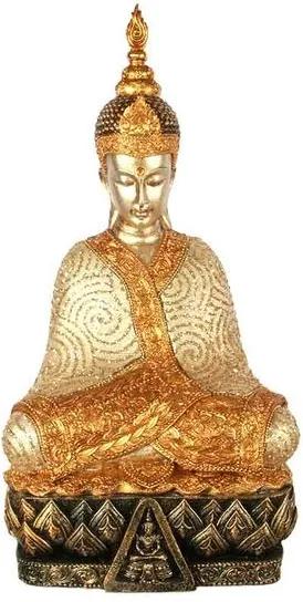 Estátua Buda Tailandês no Trono - Gold