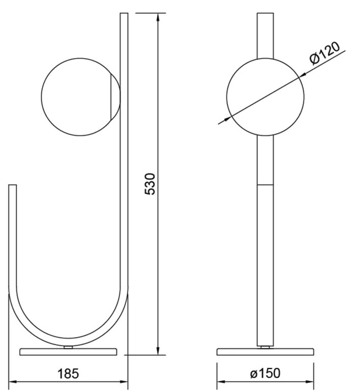 Abajur Dama Ø15X53Cm 1Xg9 / Globo Ø12Cm | Usina 16809/1 (BT / CB-PV - Branco Texturizado / Cobre Brilho Polido Verniz, CLEAR)