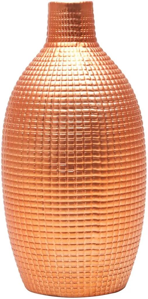 Vaso De Cerâmica Carmen Rosé 11,5X23cm