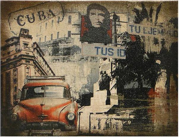Tela Cuba Car Che Guevara