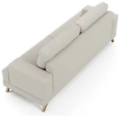 Sofá 2 Lugares 160cm Living Pés Curvos Santi D05 Bouclé Creme - Mpozen