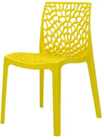 Cadeira Gruver em Polipropileno cor Amarelo - 44964 - Sun House