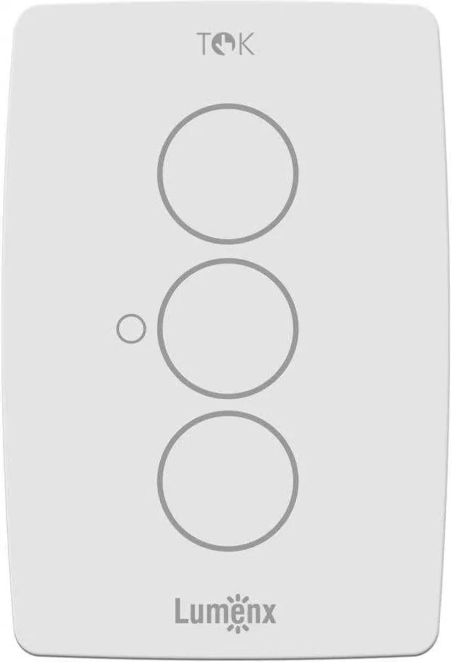 Interruptor Touch Tok 3 Pads - Linha TOK - Lumenx