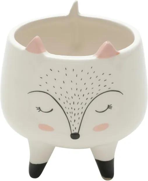 Cachepot Vaso Decorativo de Cerâmica Raposa Sleeping Fox