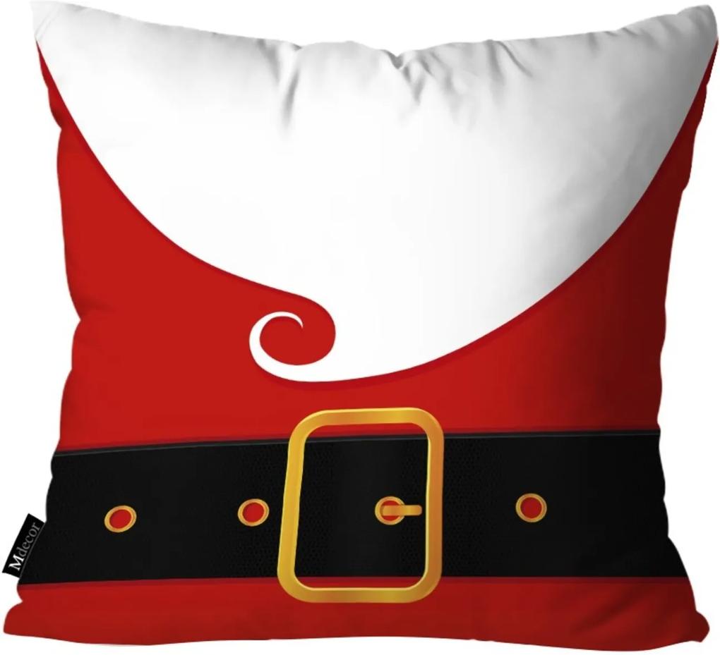 Capa para Almofada Mdecore Cinto Papai Noel Vermelho 35x35