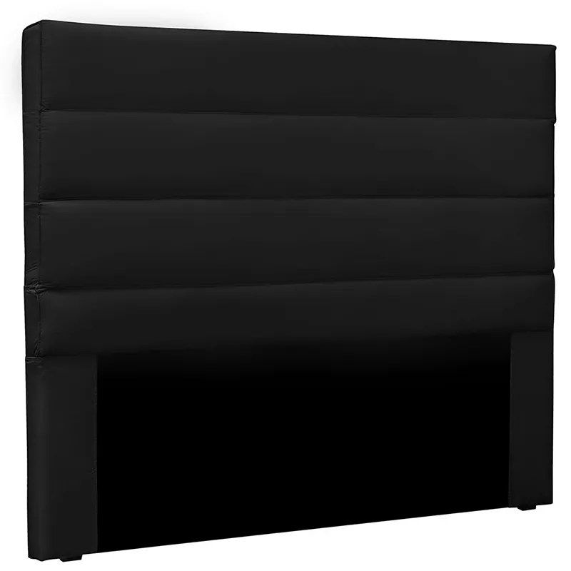 Cabeceira La Italiana Para Cama Box Solteiro 90 cm Corino - D'Rossi - Preto