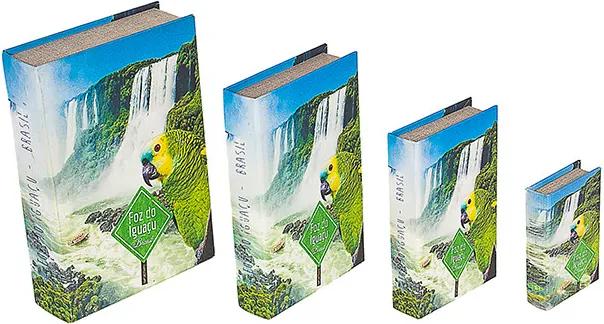 Caixa Livro com 4 Peças Papagaio Foz Iguaçu