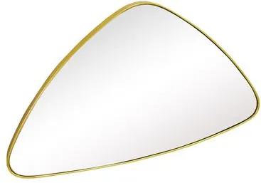 Espelho Triangular com Moldura Folheada a Ouro - 27x46cm