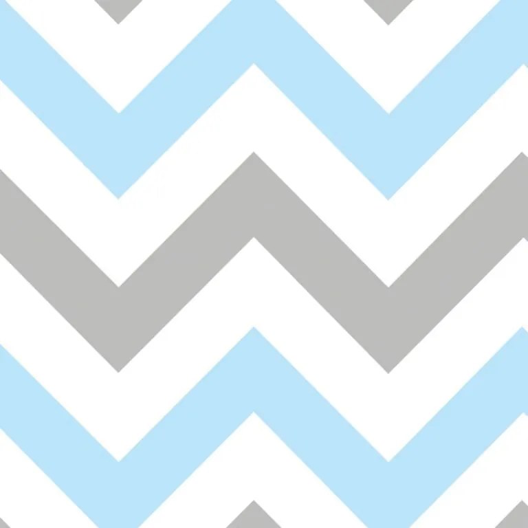 Papel de Parede Chevron Azul Cinza e Branco 0.52m x 3.00m