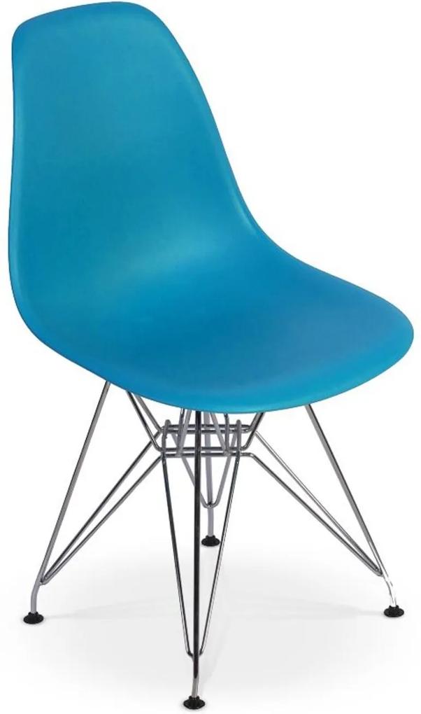 Cadeira Charles Eames Eiffel Base Metal - Turquesa