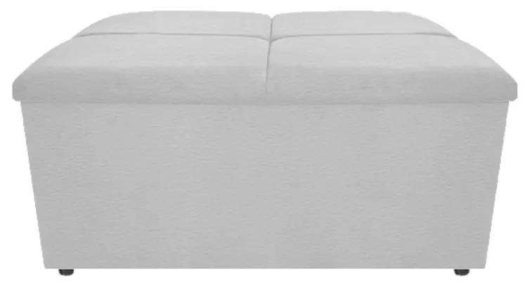 Calçadeira Munique 90 cm Solteiro Corano Branco - ADJ Decor