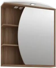 Armário de Banheiro com Espelho Duna 60cm Nogal/Branco - Bosi