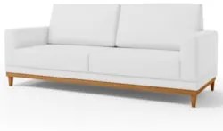 Sofá 3 Lugares 180cm Living Sala de Estar Kayrós D05 Sintético Branco