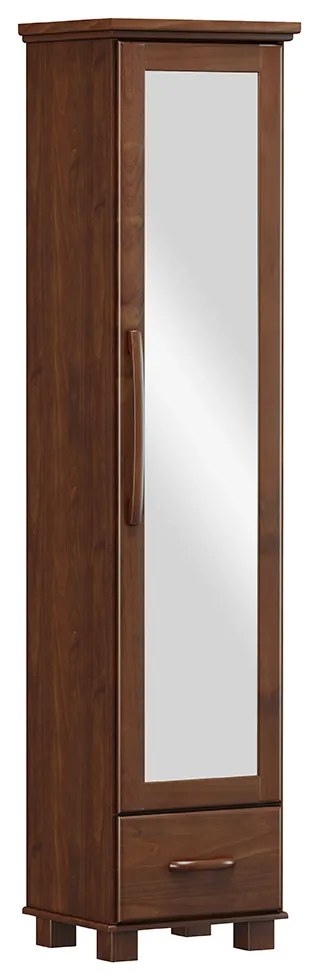 Sapateira Decorativa Henry Madeira 1 Porta com Espelho Café G74 - Gran Belo