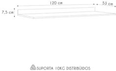 Tampo para Balcão de Cozinha 120cm Maly N03 Onix - Mpozenato