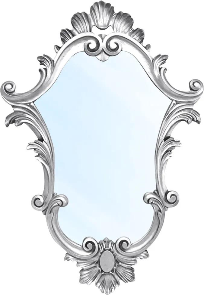 Espelho Clássico Verona em Resina e Pintura Branco com Pátina