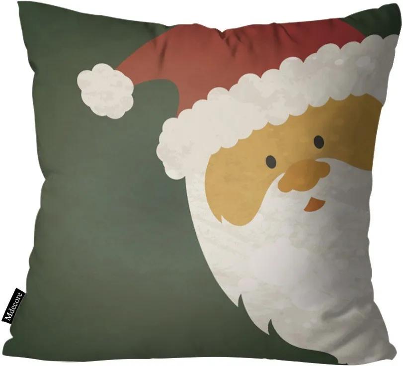 Capa para Almofada Papai Noel Verde -35x35cm