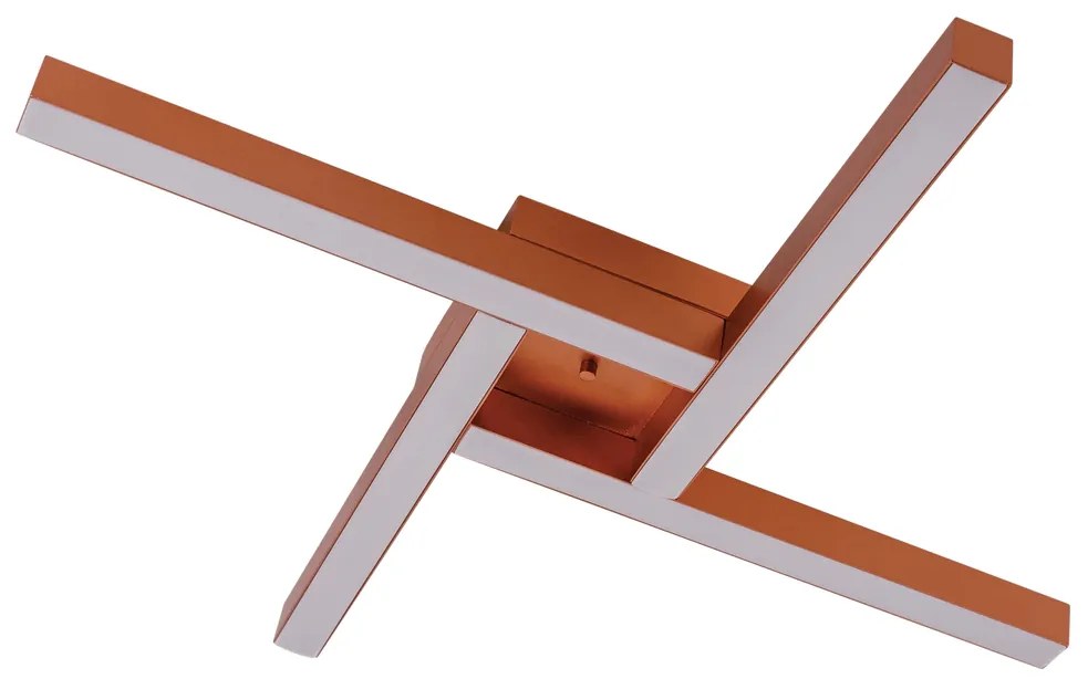Plafon Dora 67,5X67,5Cm Led 32,8W Bivolt | Usina 19265/67 (CP-M - Champagne Metálico, 4000k)