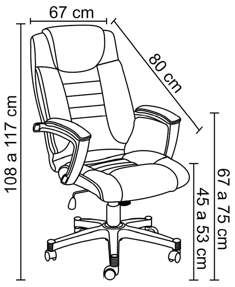 Cadeira de Escritório Home Office Rainbow Giratória PU Sintético Preto G56 - Gran Belo