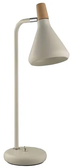 Luminaria De Mesa Metal Madeira 14Cm Horn - BRANCO