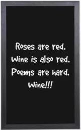 Quadro Porta Rolhas de Vinho, Rosas e Poema