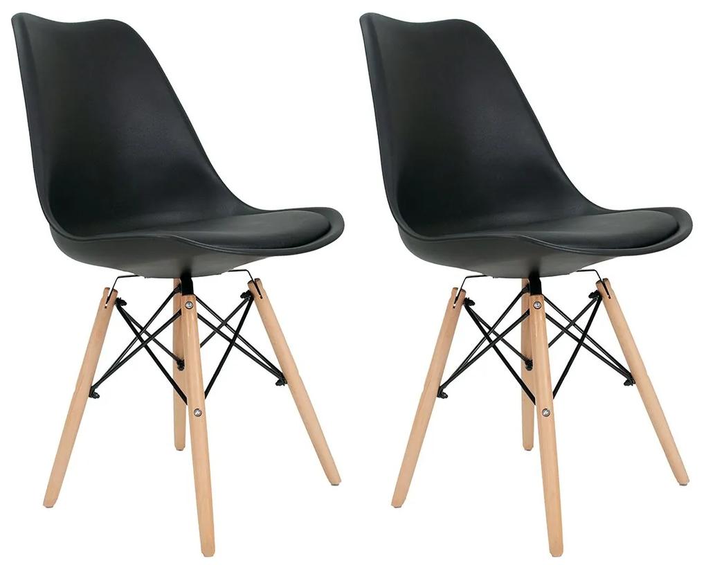 Conjunto 2 Cadeiras Saarinen Preta Dsw - Concept