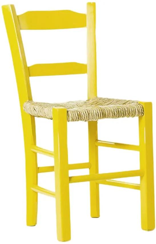 Cadeira de Palha Pestre Amarela - Wood Prime PTE 247807