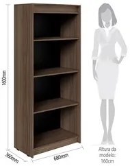 Estante Livreiro Multiuso 3 Prateleiras 68cm Web15 G04 Málaga - Mpozen
