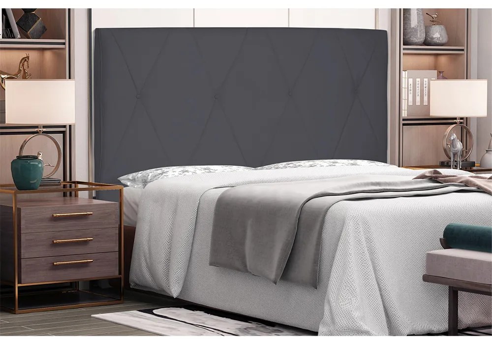 Cabeceira Aquilla Para Cama Box Casal 140 cm Suede - D'Rossi - Cinza