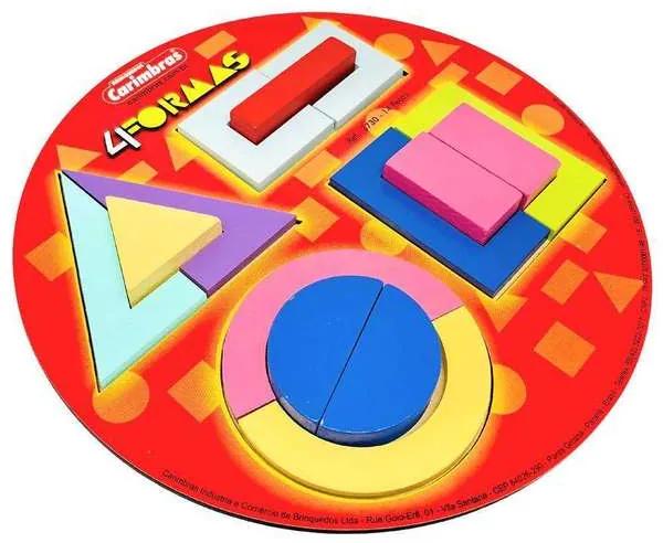 Brinquedo Educativo 4 Formas Geométricas Carimbras