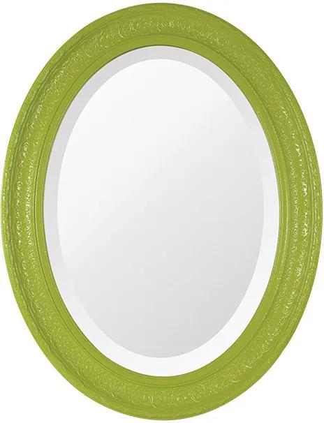Espelho Oval Bisotê Verde Retrô Grande