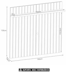 Painel TV 60 Pol 160cm Suspenso Ripado Like H01 Castanho - Mpozenato