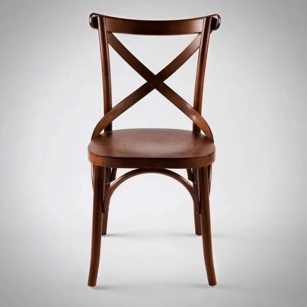 Cadeira Cruz Madeira Maciça Inspirada no Design de Michael Thonet