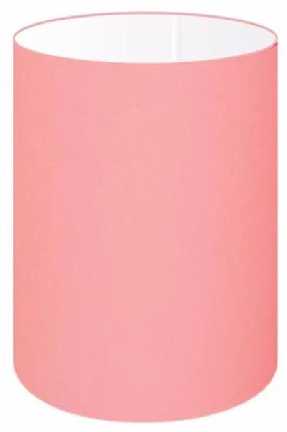 Cúpula abajur cilíndrica cp-7003 Ø15x20cm rosa bebê