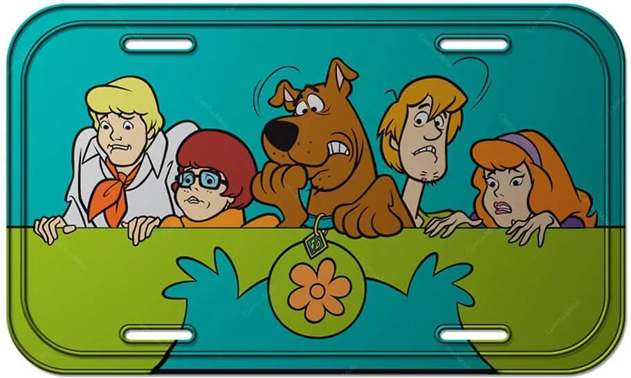 Placa de Parede HB Scooby Everybody Scared em Metal - Urban - 30x15 cm